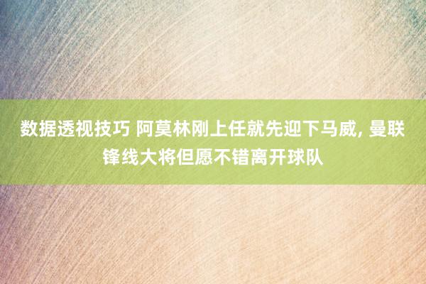 数据透视技巧 阿莫林刚上任就先迎下马威, 曼联锋线大将但愿不错离开球队