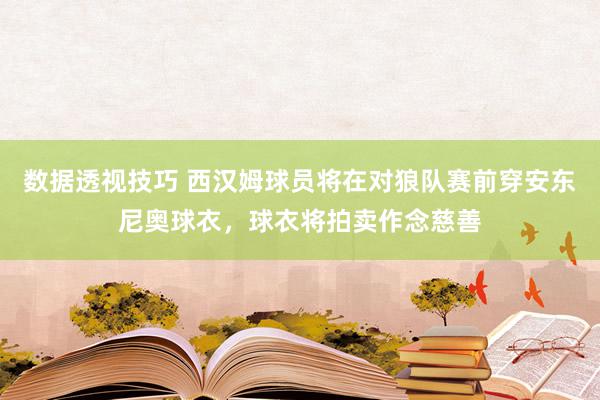 数据透视技巧 西汉姆球员将在对狼队赛前穿安东尼奥球衣，球衣将拍卖作念慈善