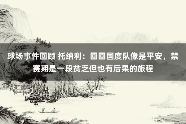 球场事件回顾 托纳利：回回国度队像是平安，禁赛期是一段贫乏但也有后果的旅程