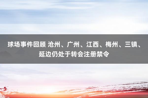 球场事件回顾 沧州、广州、江西、梅州、三镇、延边仍处于转会注册禁令