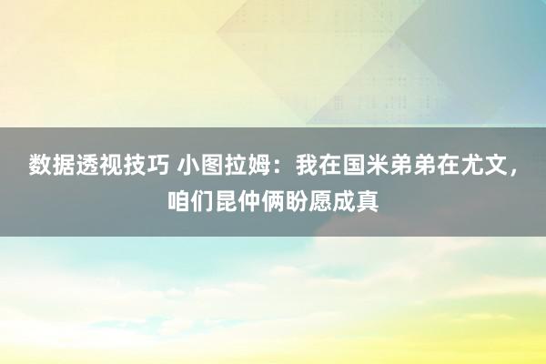 数据透视技巧 小图拉姆：我在国米弟弟在尤文，咱们昆仲俩盼愿成真