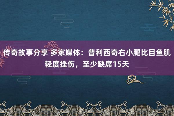 传奇故事分享 多家媒体：普利西奇右小腿比目鱼肌轻度挫伤，至少缺席15天