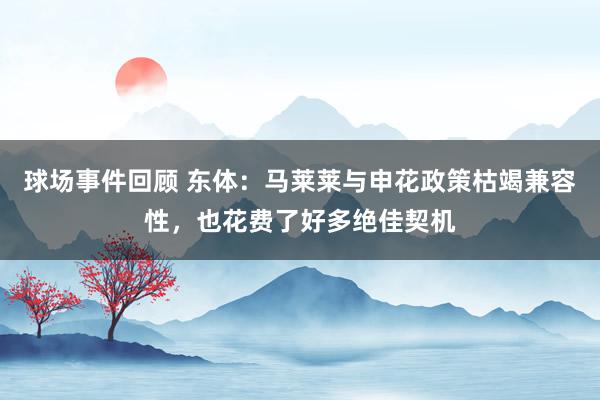 球场事件回顾 东体：马莱莱与申花政策枯竭兼容性，也花费了好多绝佳契机