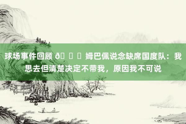 球场事件回顾 👀姆巴佩说念缺席国度队：我思去但清楚决定不带我，原因我不可说