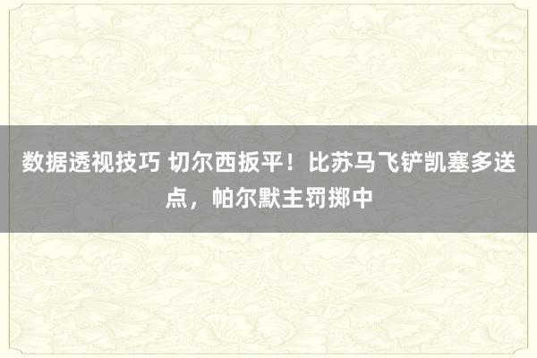 数据透视技巧 切尔西扳平！比苏马飞铲凯塞多送点，帕尔默主罚掷中