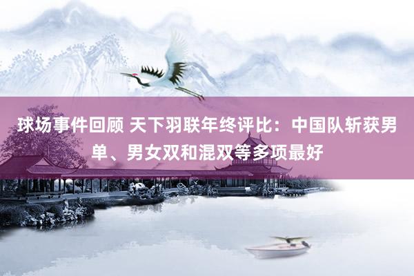 球场事件回顾 天下羽联年终评比：中国队斩获男单、男女双和混双等多项最好